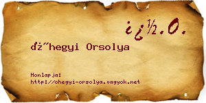 Óhegyi Orsolya névjegykártya